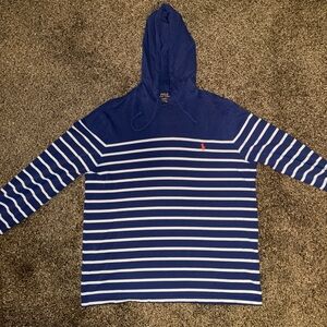 COPY - Polo Ralph Lauren Hoodie Mens Medium Stripped Slim Fit Pullover Lightwei…